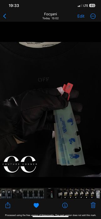 Tricou OFF-White • Calitate TOP • BIack Rubber S/S Skate