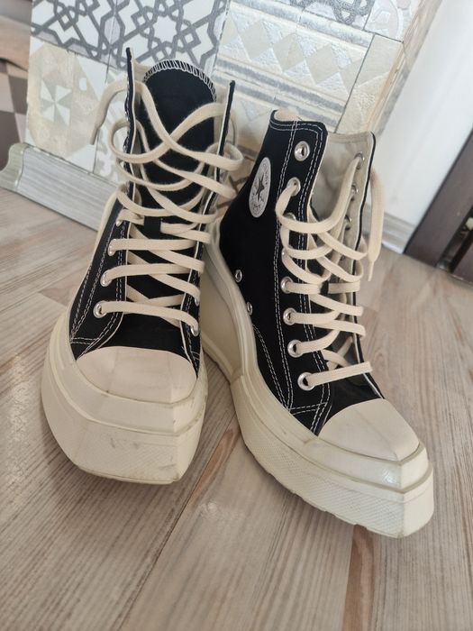Кецове Chuck 70 De Luxe, На платформа, Черен, 36 EU