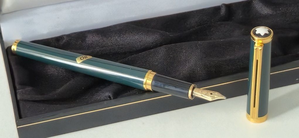 Stilou Montblanc Noblesse verde, penita aur 14K OB