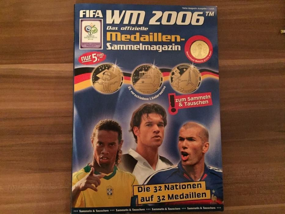 Set 33 monede medalii Campionat Mondial fotbal Germania 2006, sigilat