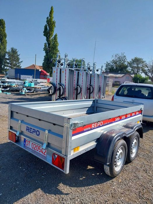 Remorcă nouă 750 kg basculabilă REPO cu acte RAR