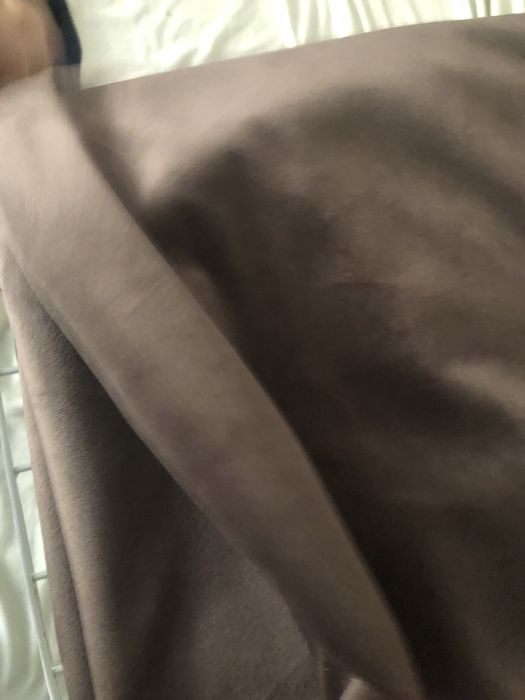 Set draperie catifea maro 3m si perdea matase moale 5m