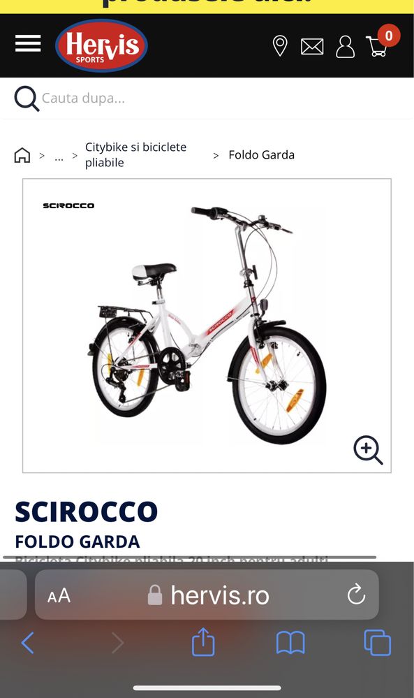 Biciclete copii Hervis Sport Scirocco și X-fact