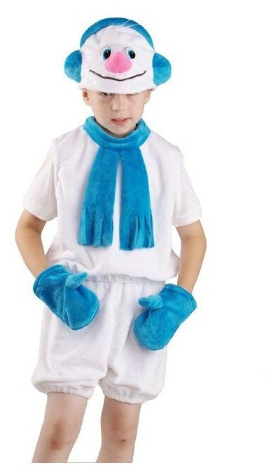 Костюм новогодний Снеговик новый 4-5 лет