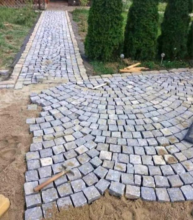 Piatra cubica andezit noua sau veche 10x10x10 + montaj profesional