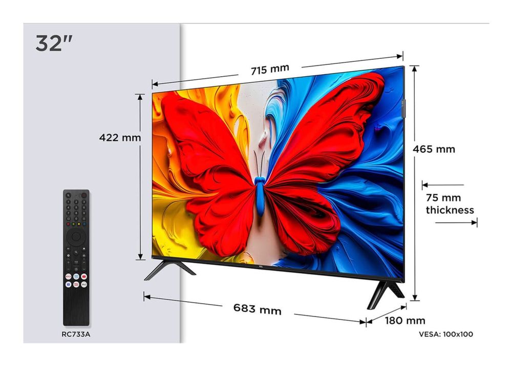 Телевизор TCL 43S5K QLED 2025 GoogleTv Со Склада Доставка Бесплатно