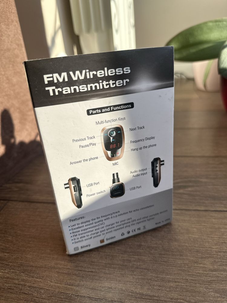 FM трансмитер за кола с Bluetooth и USB – Хендсфри и музика