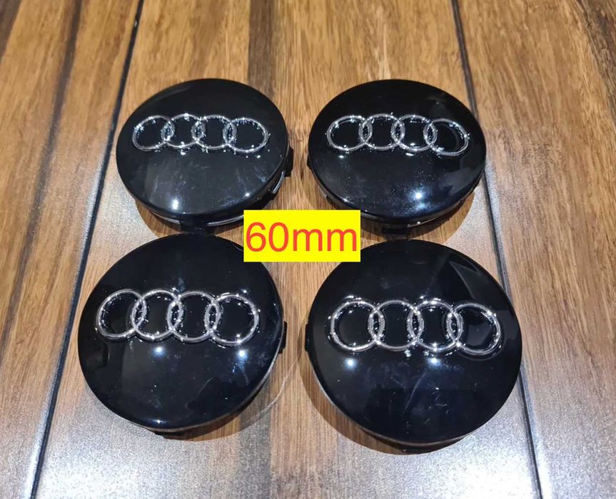 60мм Ауди Капачки за Джанти - Сиви и Черни