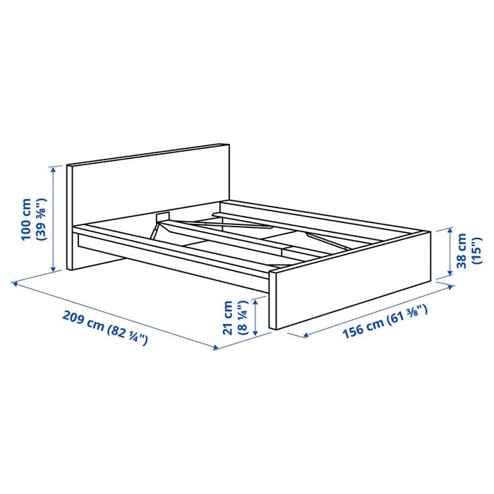 Pat Ikea Malm pentru saltea de 140/190 cm