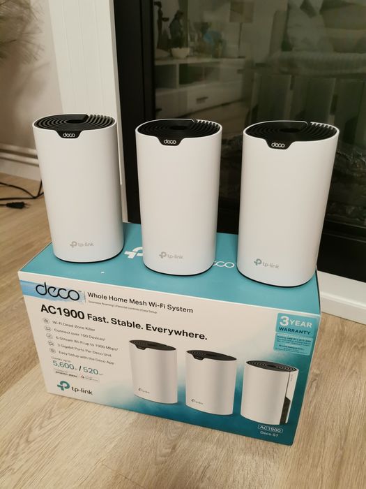 Sistem Mesh Wi-Fi TP-Link Deco S7(3-pack), AC1900, Dual-Band