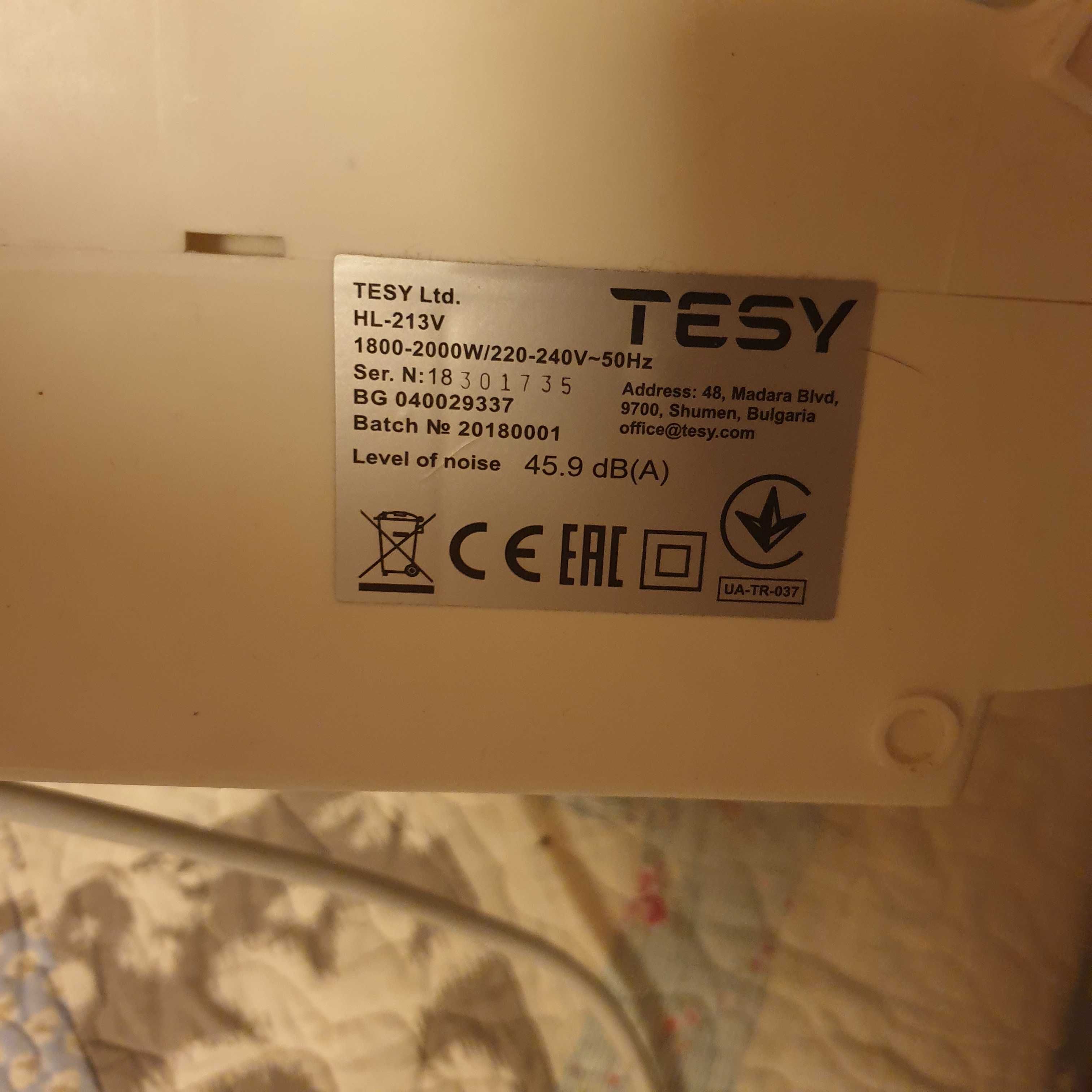 Вентилаторна печка "TESY" Модел: HL-213V, 1000W/2000W
