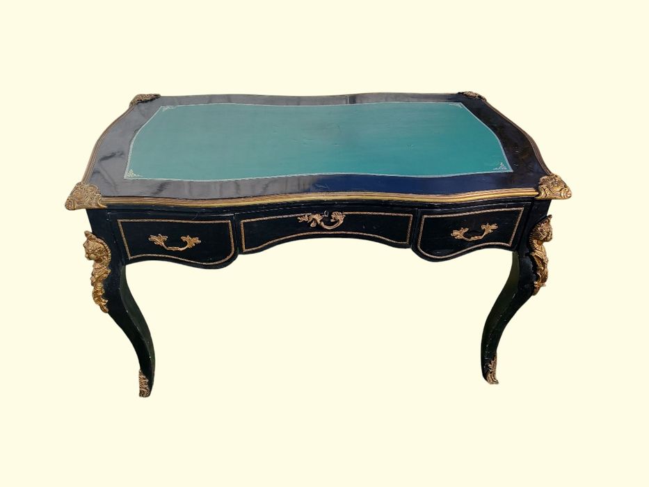 Birou central vechi stil Napoleon III din lemn masiv