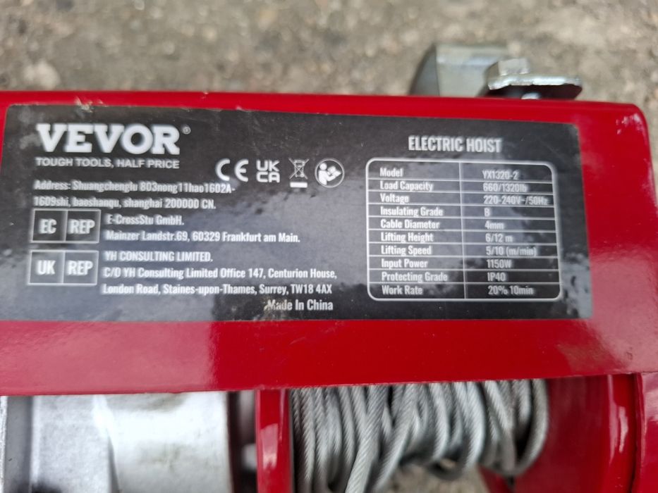 Electropalan VEVOR, si suport