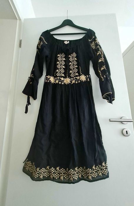 Rochie bumbac cu model traditional