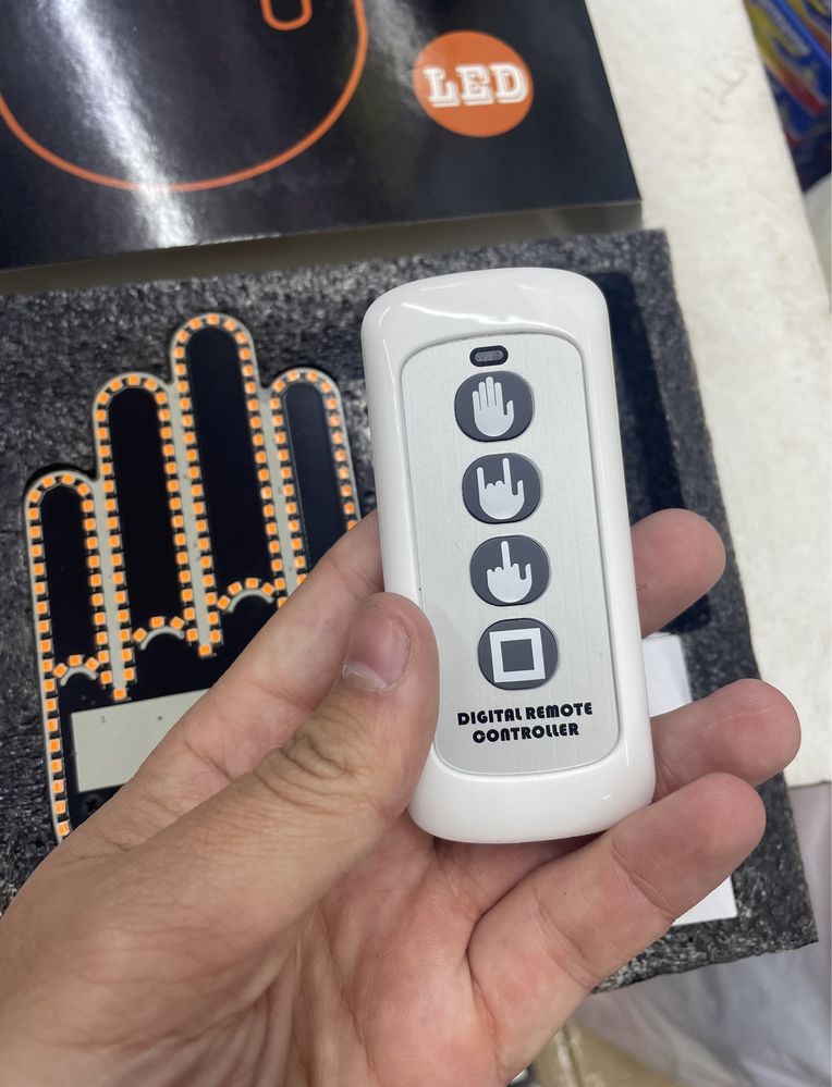 Led наклейка Фак для авто Светодиодная рука для машины