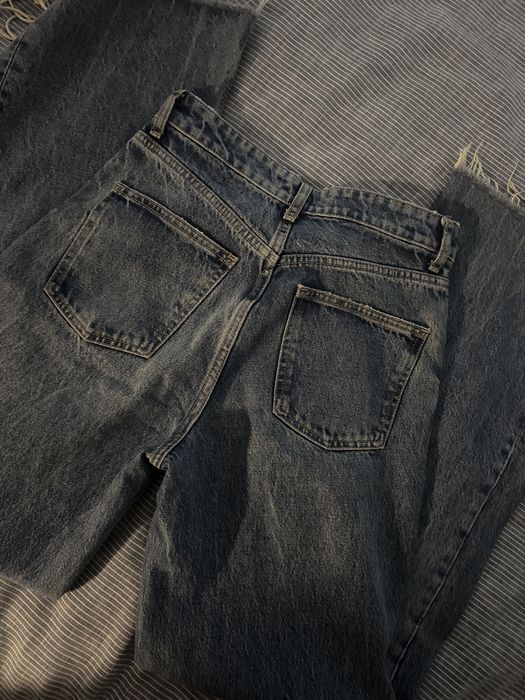 Дънки zara с висока талия и широк крачол