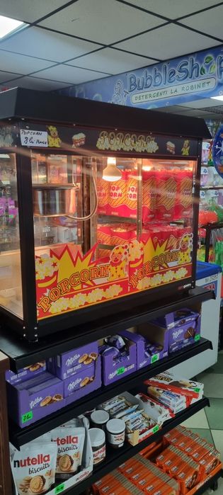 Aparat de făcut pop corn și dispenser ciocolată caldă