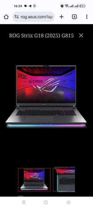 Ноутбук Noutbuk Asus Rog strix G18 G815JMR-S9050 Новый Yangi GARANTIYA