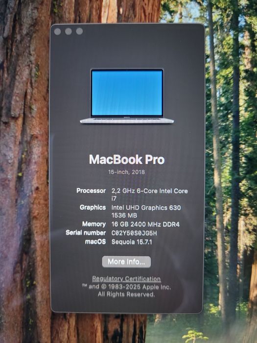Macbook Pro 2018 15inch