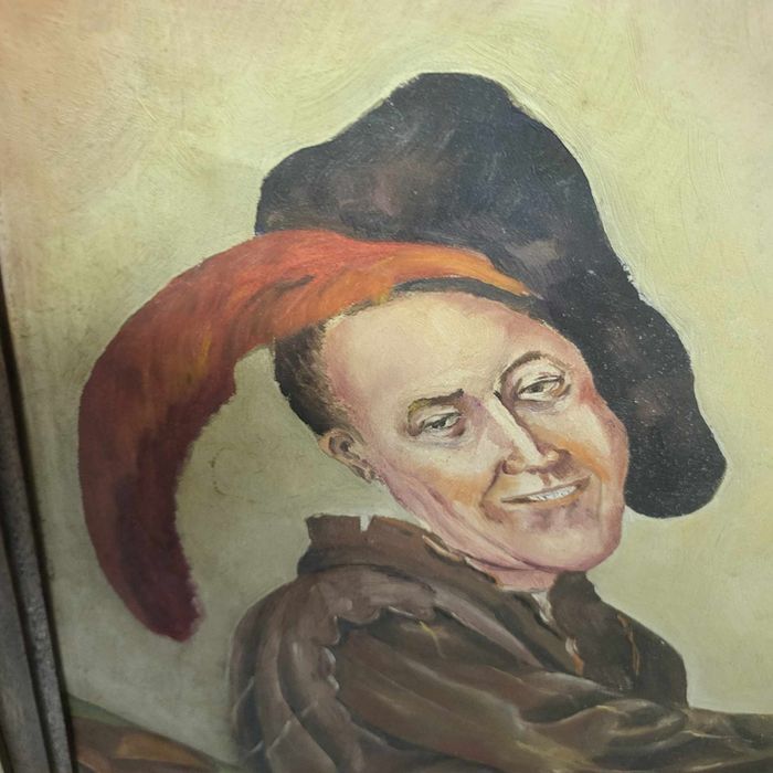 Стара картина маслени бои Репродукция на  Джудит Лейстър,