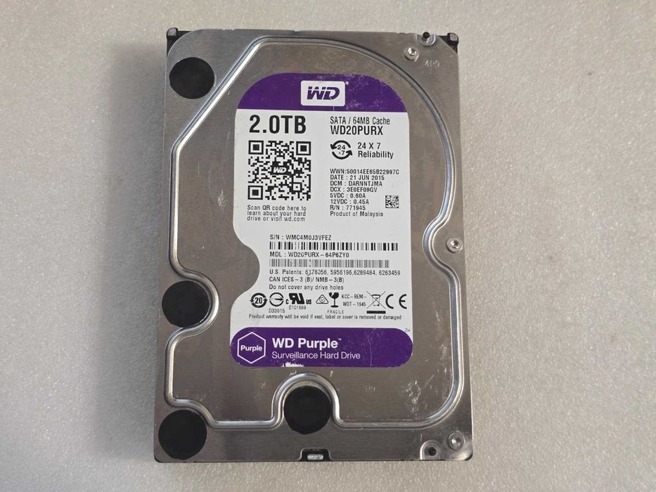 Hard disk desktop Western Digital WD Purple 3.5 2TB 5400rpm 64MB SATA3