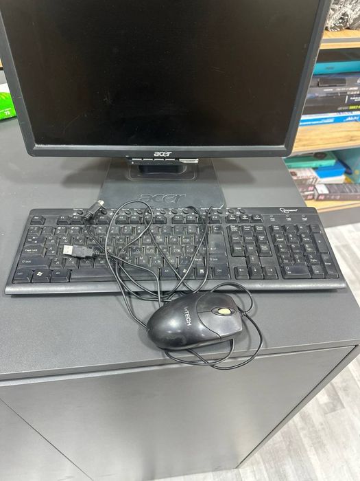 Arzon kampyuter manitor + protsesor + klaviyatura mishka