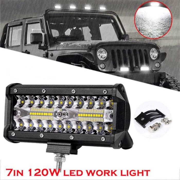 PACHET auto 2 x 60w proiectoare +suport numar+cablaj LIVRARE INCLUSA