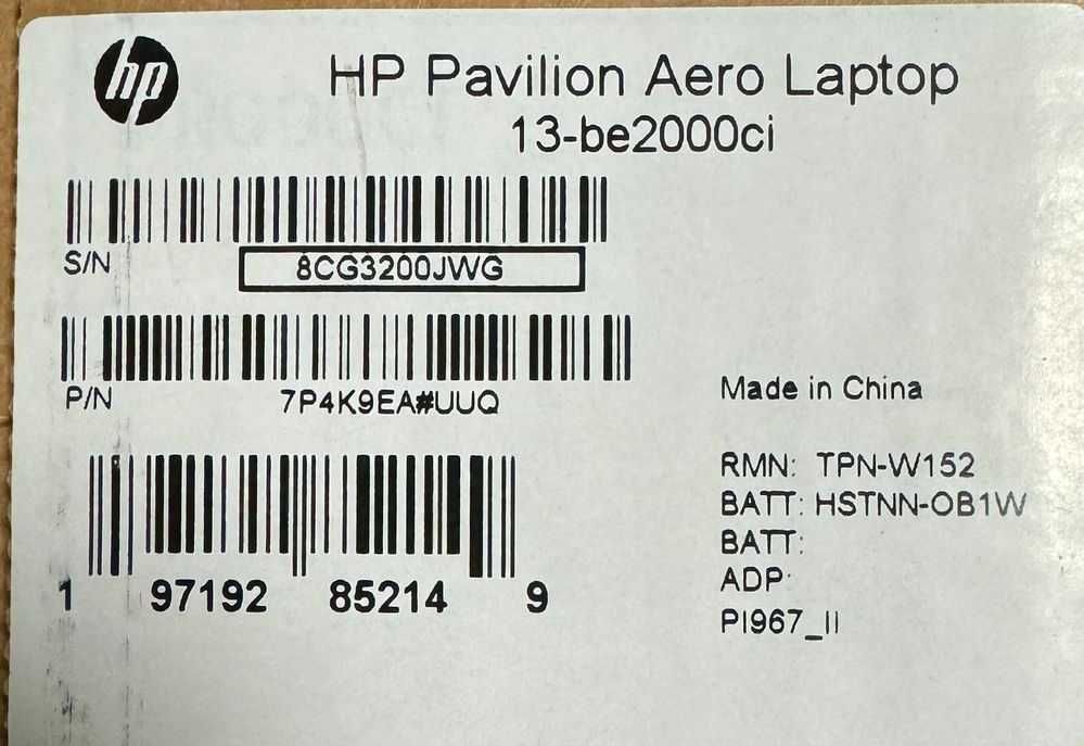 Ноутбук HP Pavilion Aero 13 (AMD Ryzen 7 7735U, 16Gb, SSD 1Tb, 1кг)