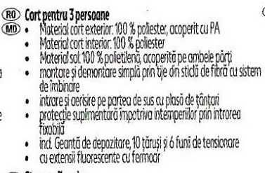 Un super CORT nou 3 persoane dimensiuni 205x205x130 ideal pentru cadou