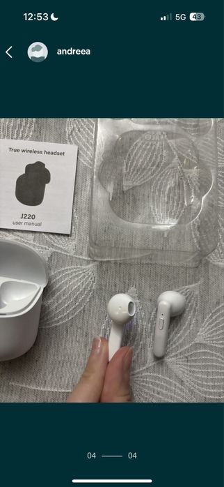 Căști Wireless JBL TUNE 220, albe, noi, in cutie