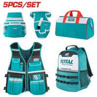 Комплект чанта, елек, раница и 2 джоба за инструменти TOTAL