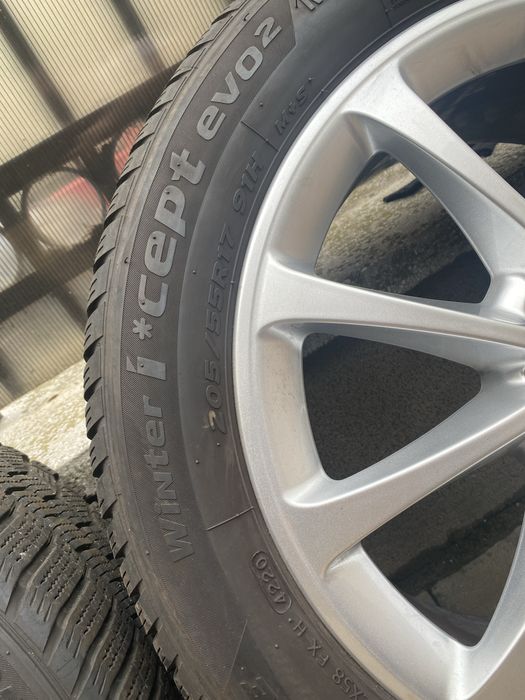 Roti/jante vw passat,eos,sharan 205/55/17 ms si fulg , hankook iarna