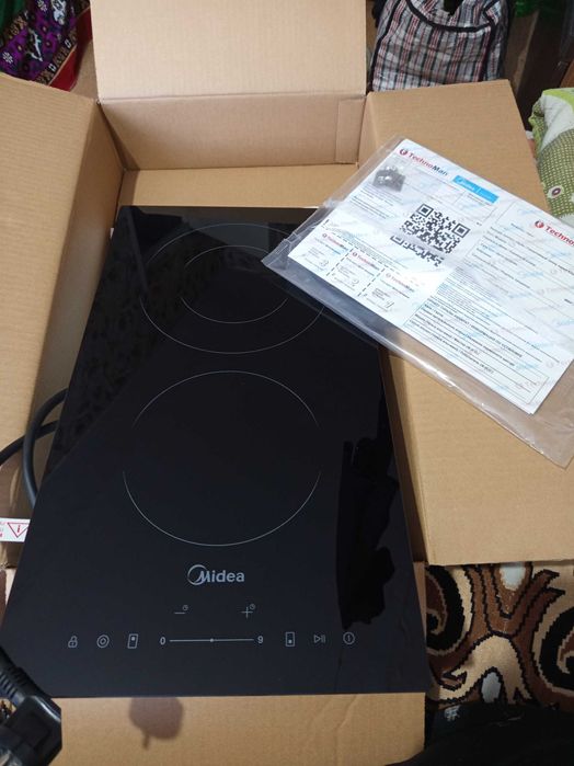 Продам новый пылесос Midea,Плиту новую на две конфорки Midea,раковину