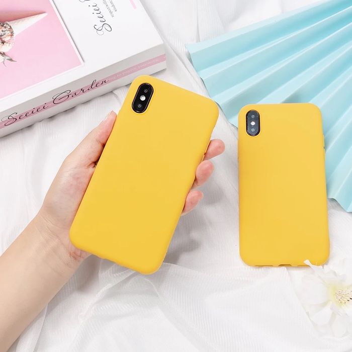 Iphone X XS MAX XR Husa Luxury Slim Silicon Color Case Catifea
