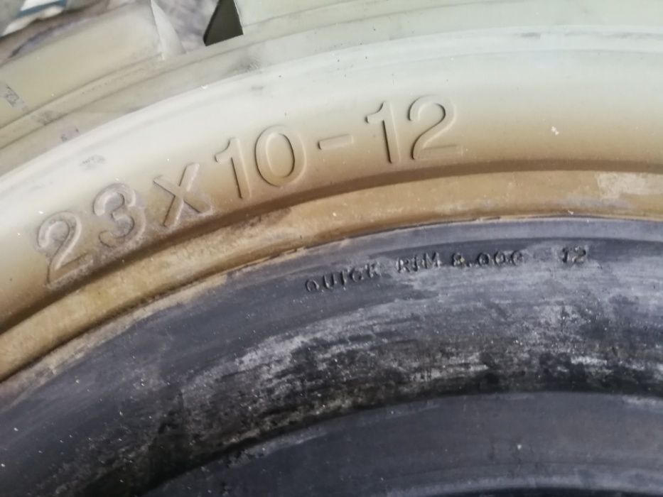 2 Нови гуми за мотокар 23x10-12 Rodaco R2 супереластични бели