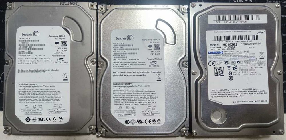 Продам HDD 3.5" 160 GB, рабочие