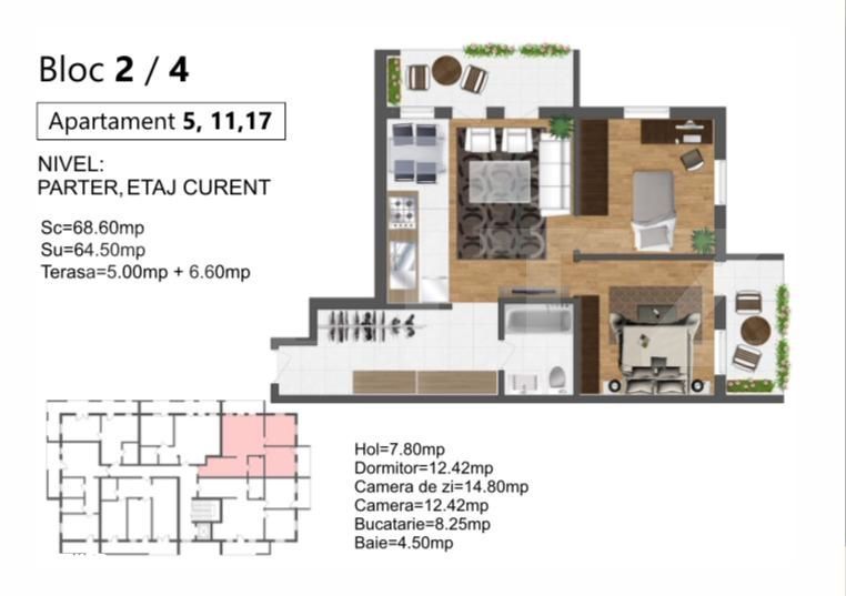 Apartament 3 camere in bloc nou – finalizare primavara 2026