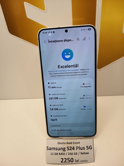 Samsung S24 Plus 5G 12GB RAM/256GB/Yellow/Stare:Foarte buna! ID9029