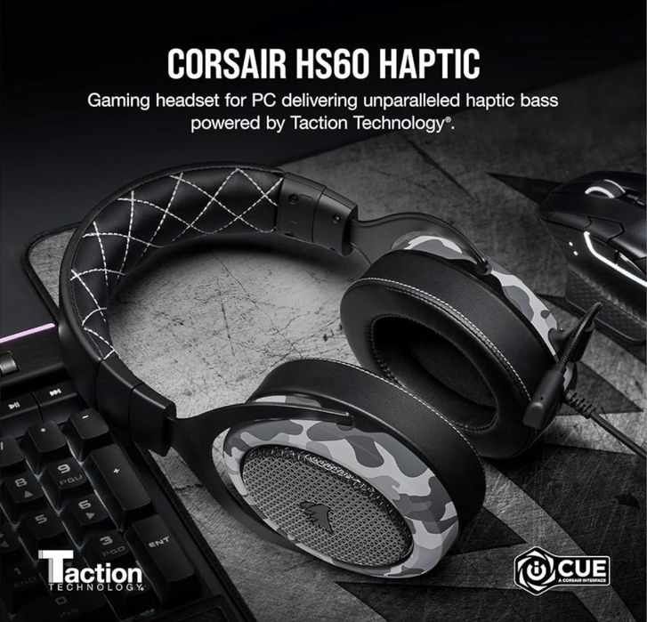 Геймърски слушалки Corsair HS60 Haptic