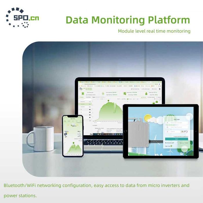 Умен микро инвертор с WiFi MPPT IP67 700W 220V