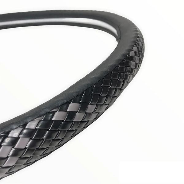 Калъф за волан от еко кожа с имитация плитка универсален 45см за бус к