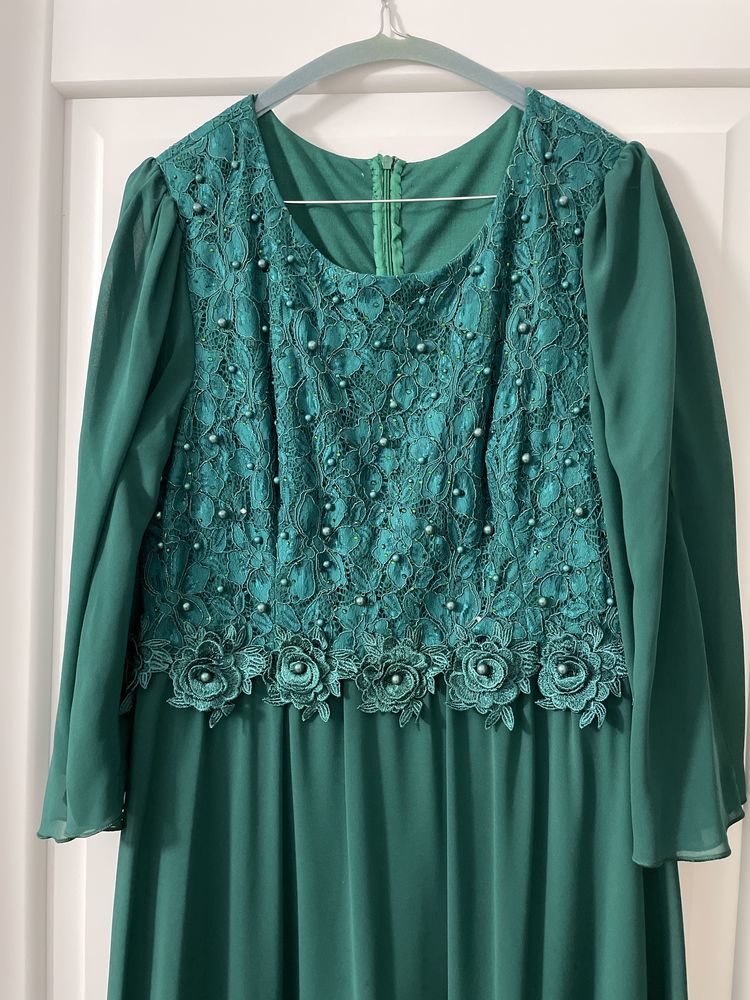 Rochie lunga de seara -verde