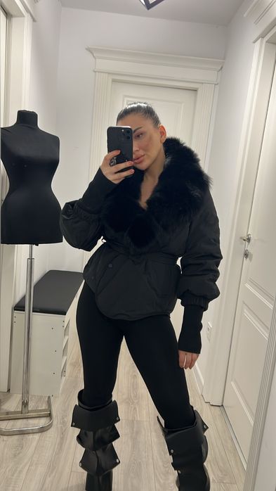 Geaca blana naturala si puf diferite culori