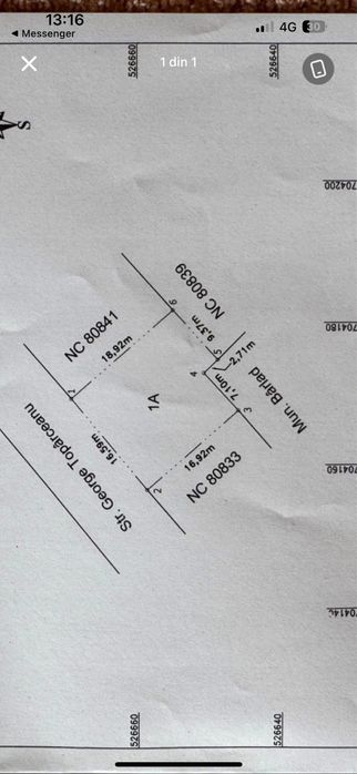 vand 300mp teren loc de casa zona Complex