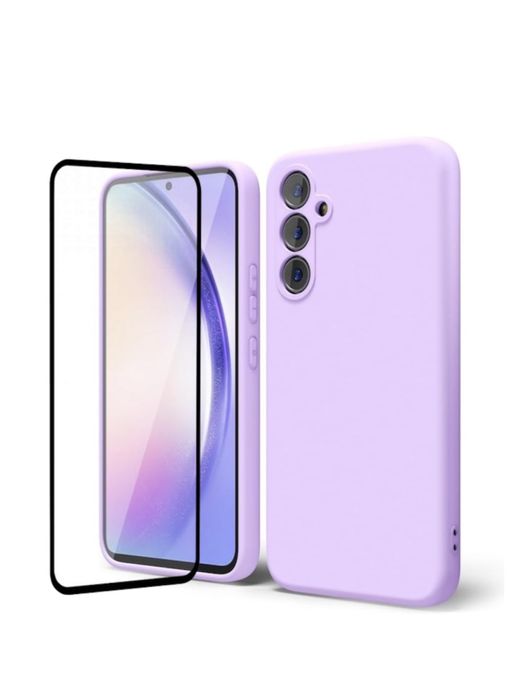 Husa Alcantara Inter +Folie Sticla Samsung A34/A33/A13/A05/A06/A16/A17