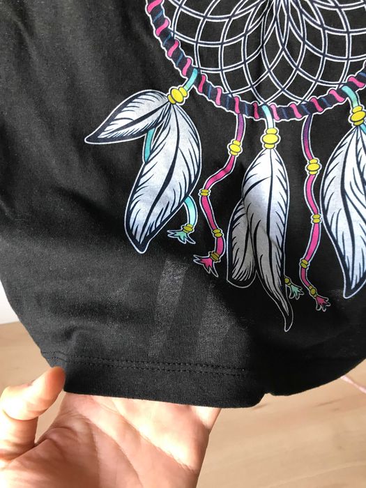 Tricou negru cu desen bufniță Tricou Frekans de vară pentru femei