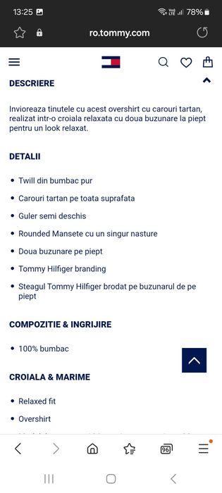 Camasa de barbati S-M Tommy Hilfiger