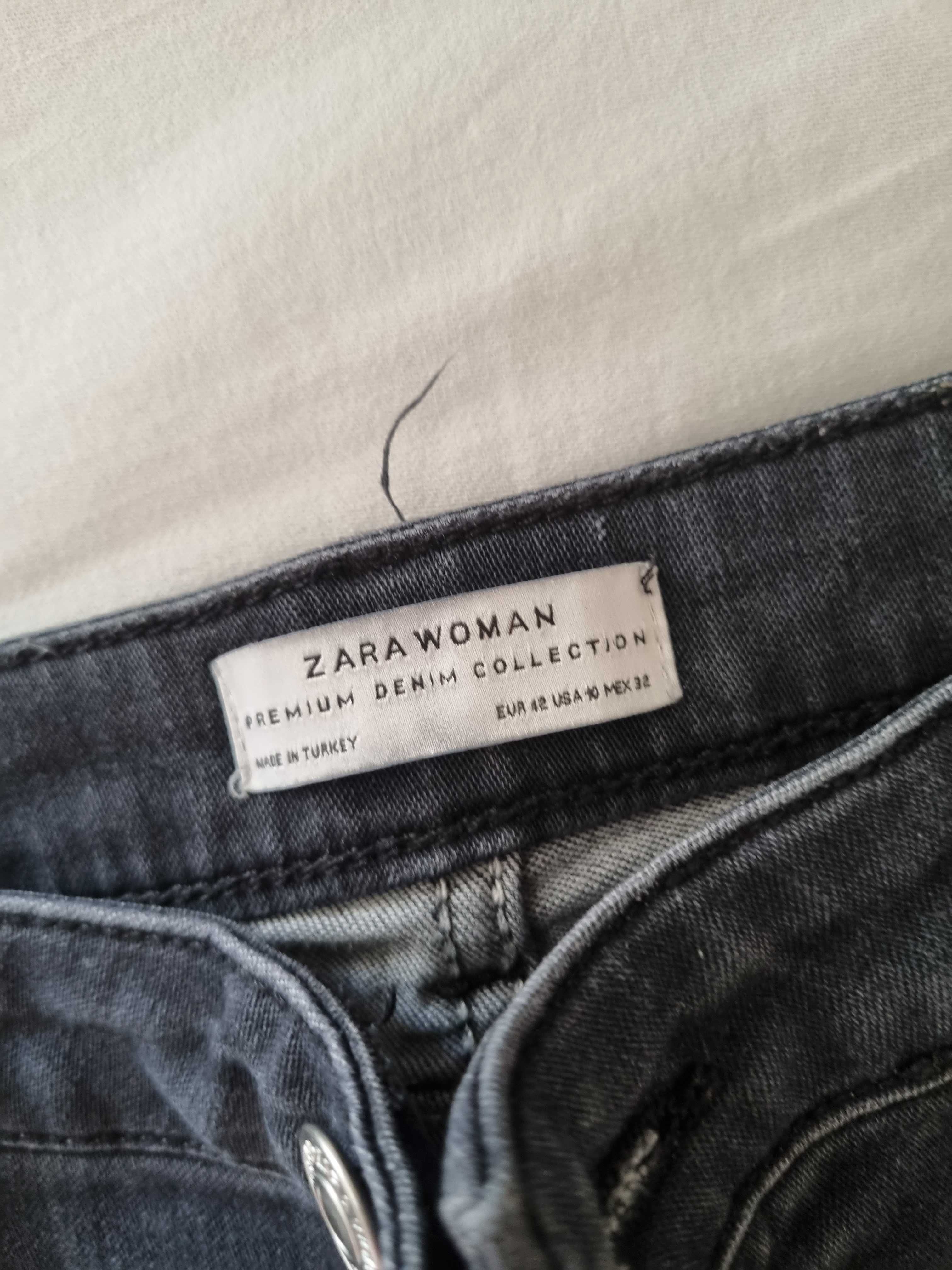 Джинсы черные zara женские