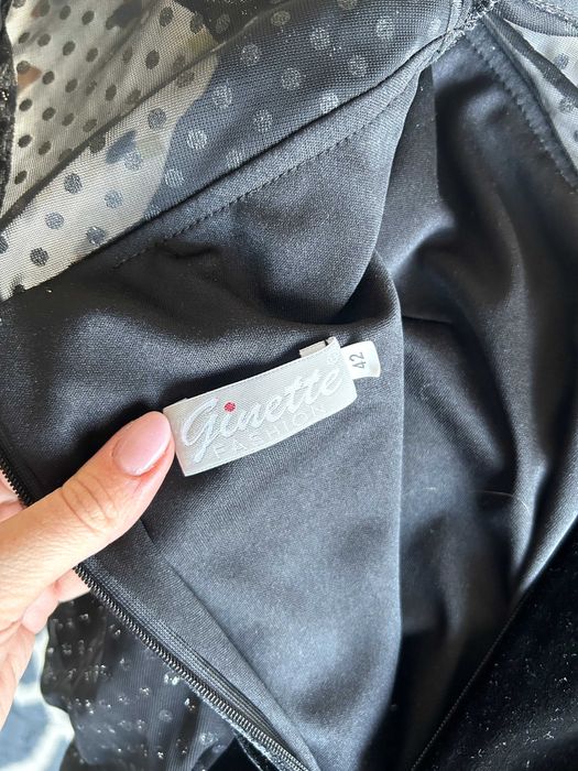 Rochie neagră catifea Ginette