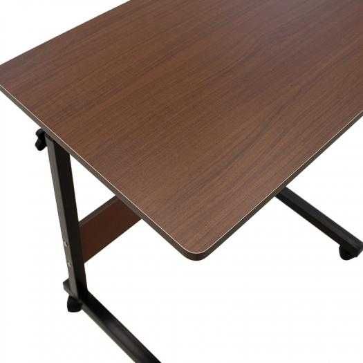 Повдигаща се компютърна маса  MDF в цвят орех 80x40x69-90см 14